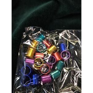 20 pcs Poultry‎ Leg Ring Chicken Id Bands Chicken Tags Parrot Leg Bands Metal